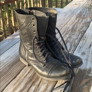 Steve Madden Black Troopa Combat Boots